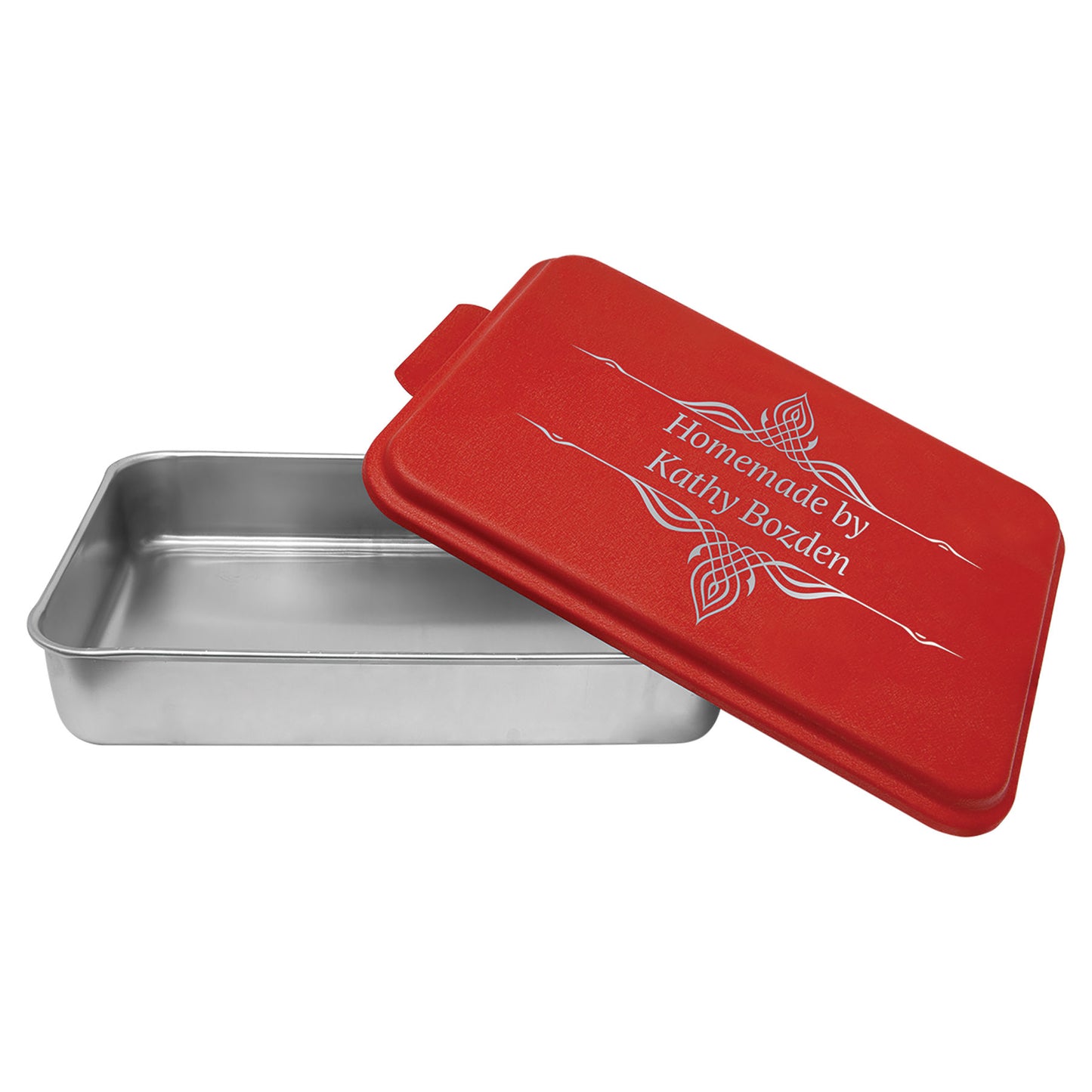 Aluminum Cake Pan with Personalized Powder-Coated Lid