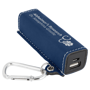 Leatherette 2200 mAh Power Bank with USB Cord