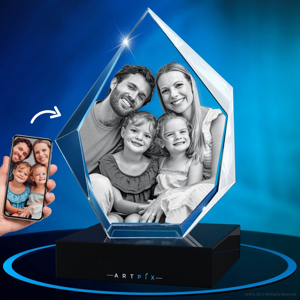 Personalized 3D Crystal With LED Base (Iceberg)