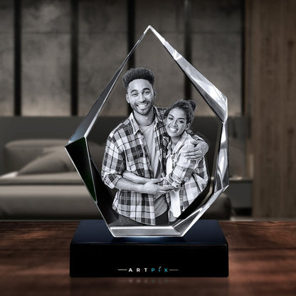 Personalized 3D Crystal With LED Base (Iceberg)